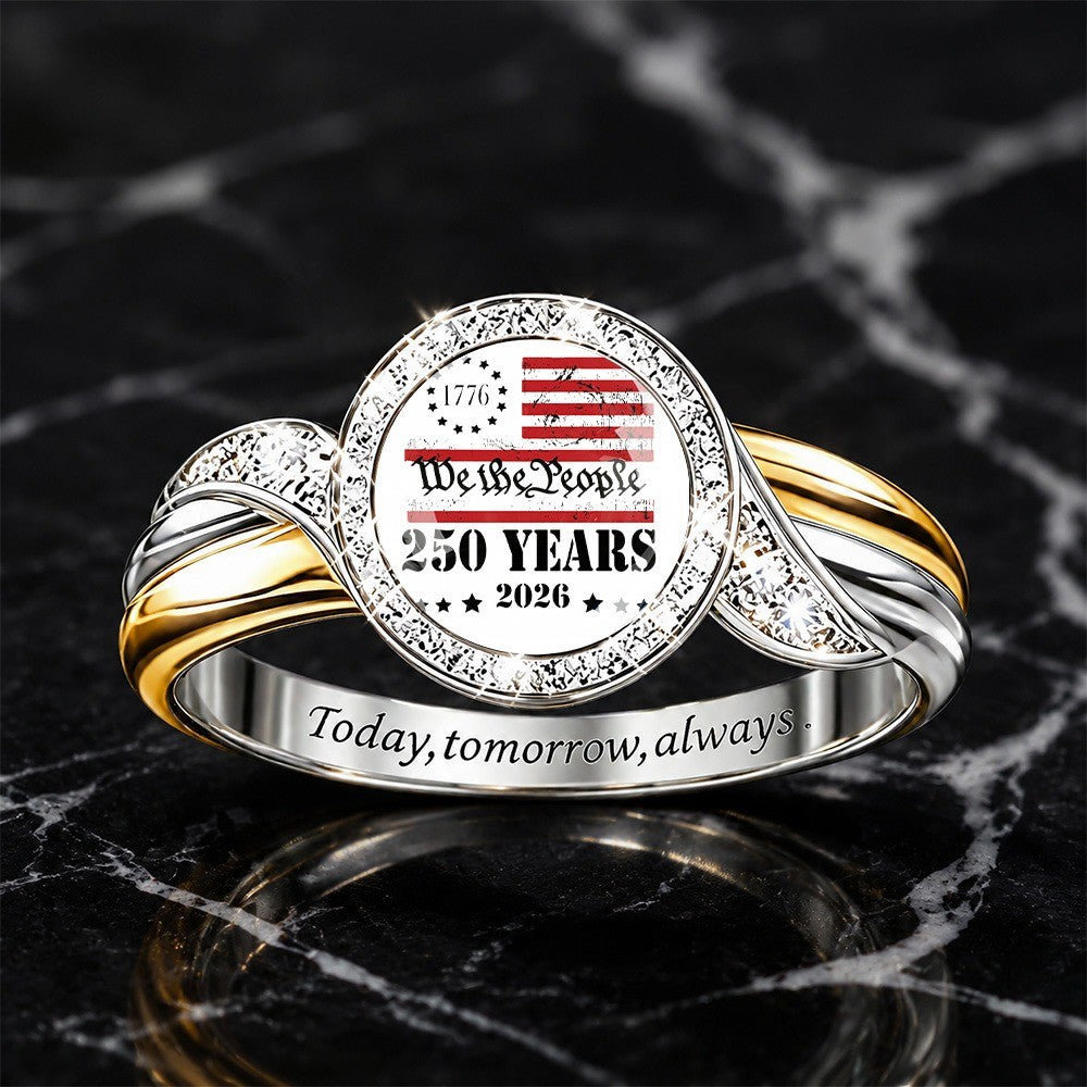 American Flag Anniversary Ring