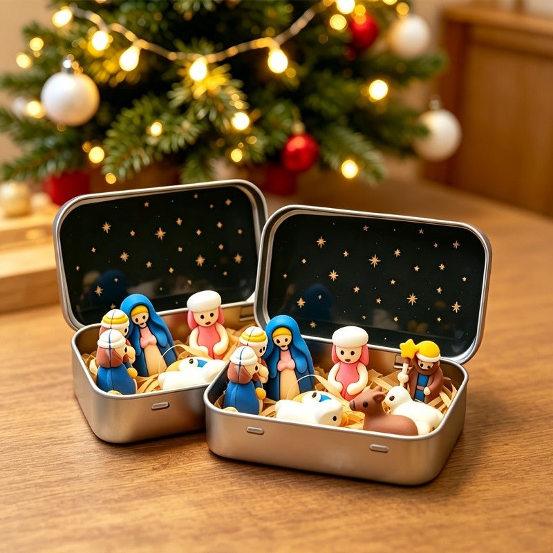 Starry Night Nativity Scene Set