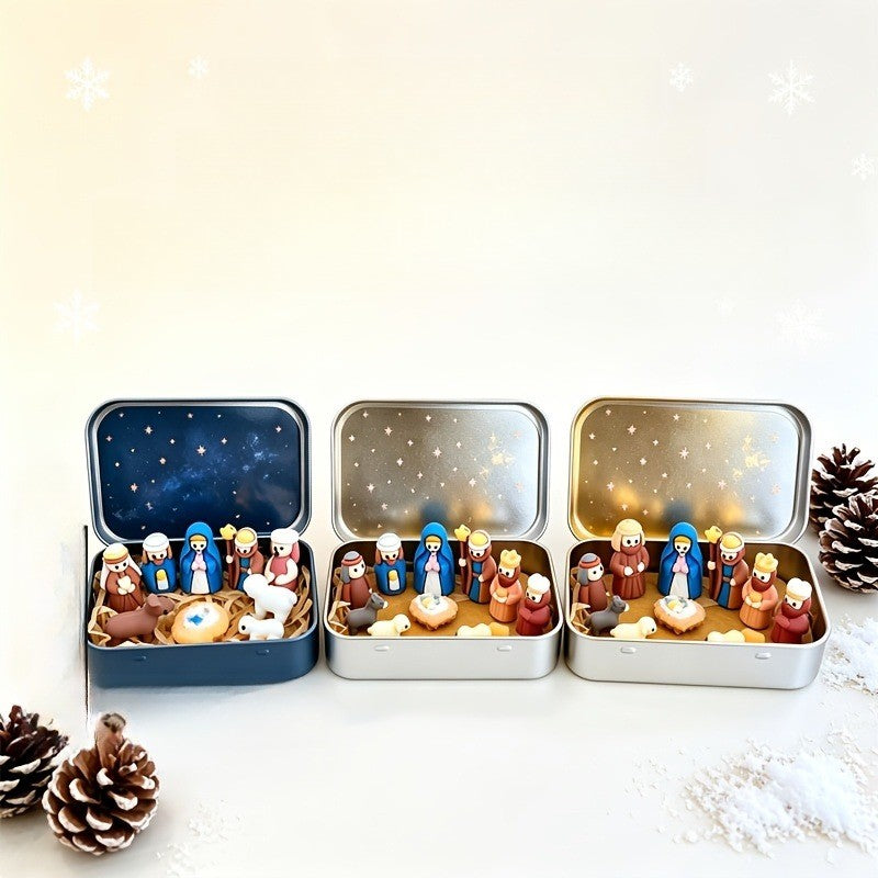 Starry Night Nativity Scene Set