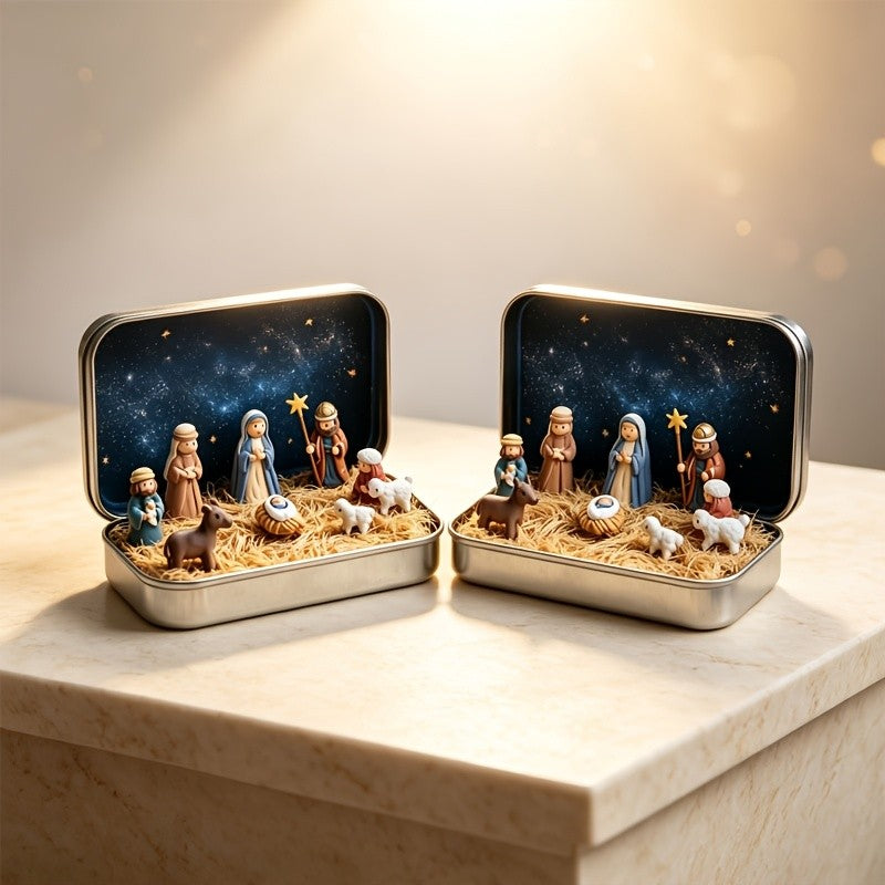 Starry Night Nativity Scene Set