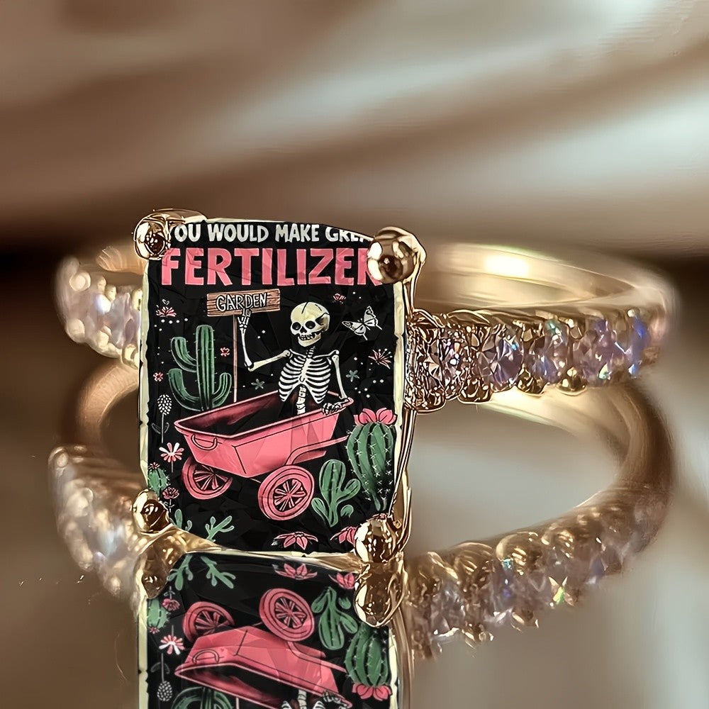 Skeleton Garden Square Ring