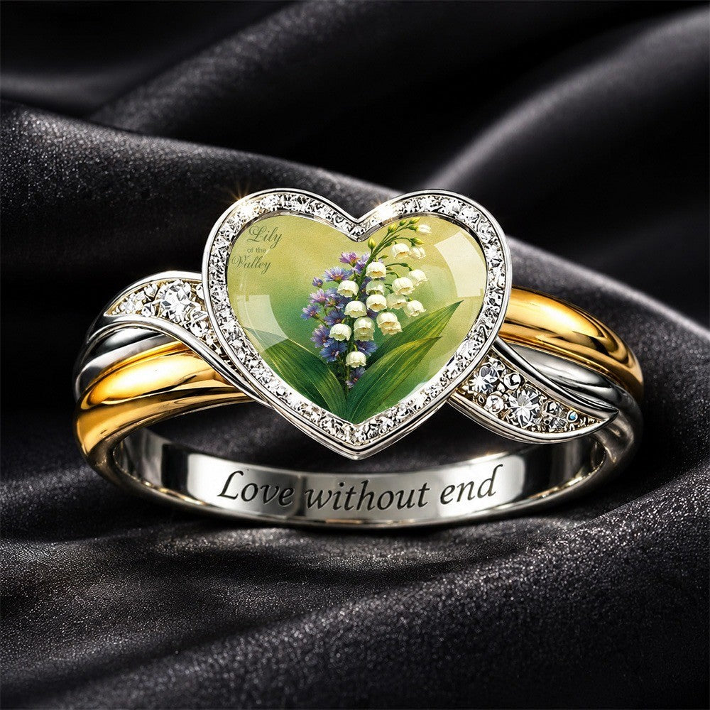 Lily of the Valley Heart Ring