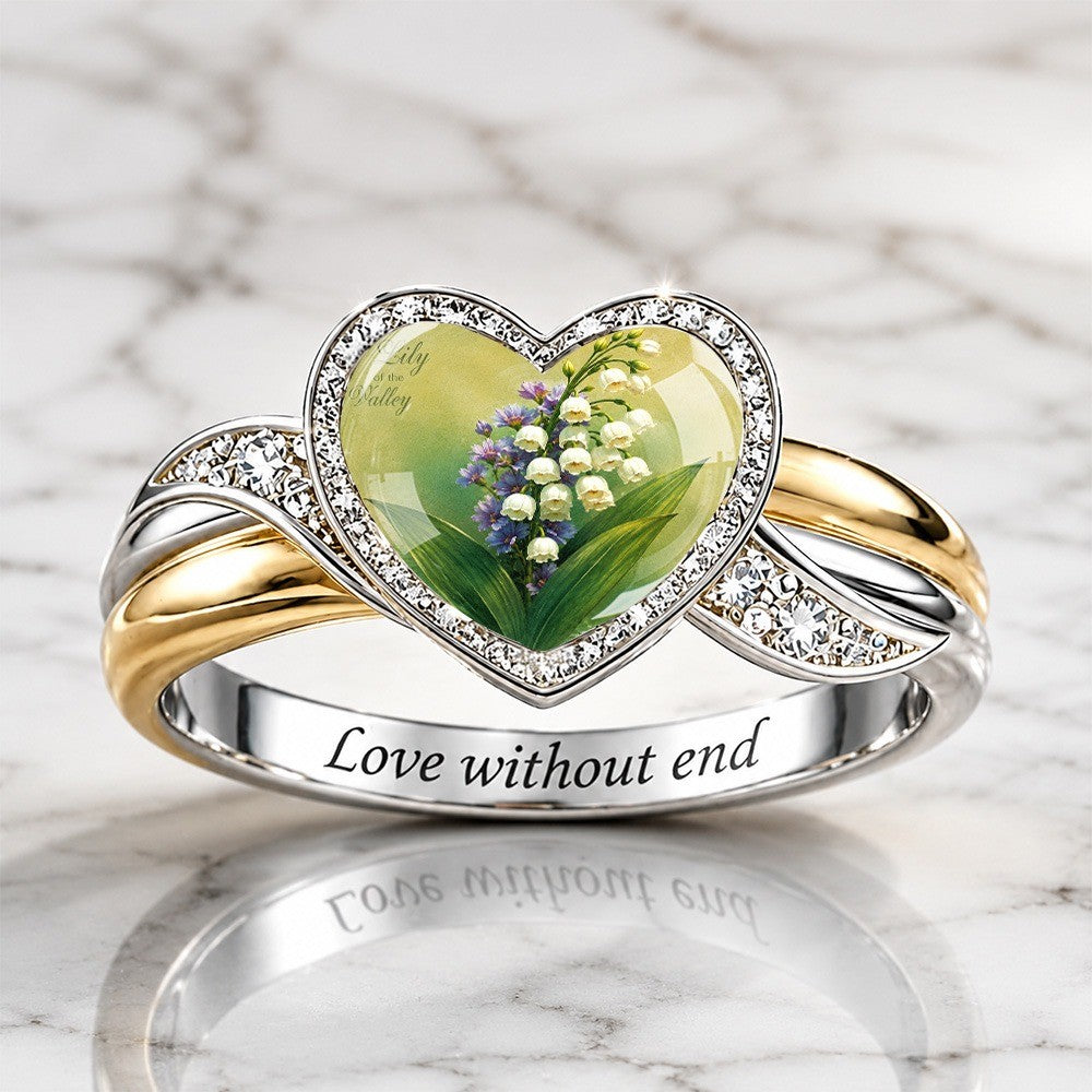 Lily of the Valley Heart Ring