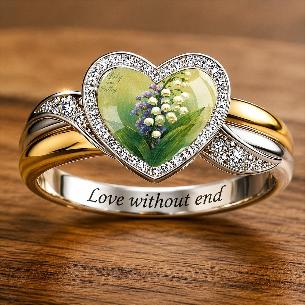 Lily of the Valley Heart Ring