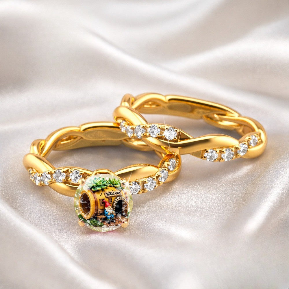 Garden Gnome Cabochon Ring