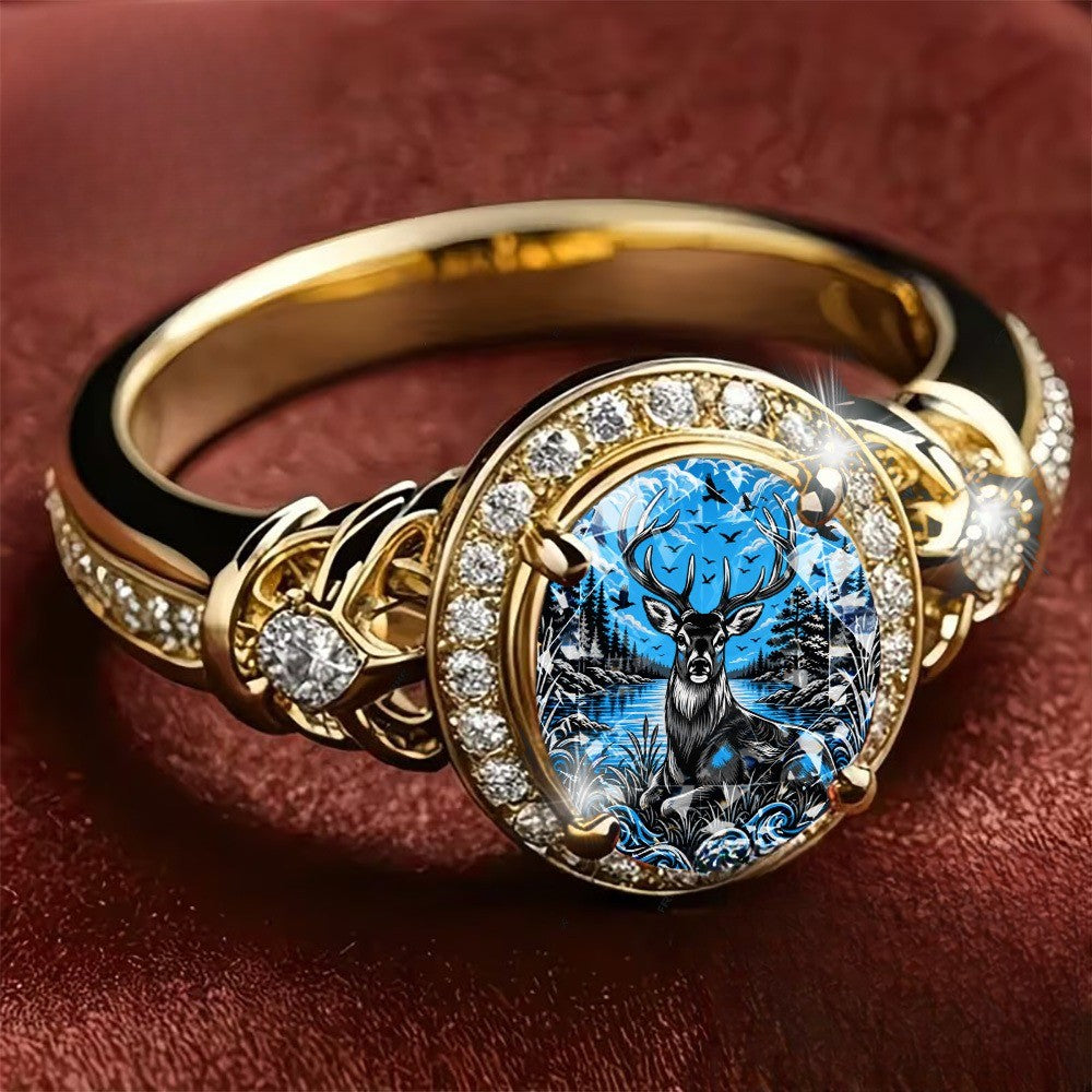 Blue Stag Forest Ring