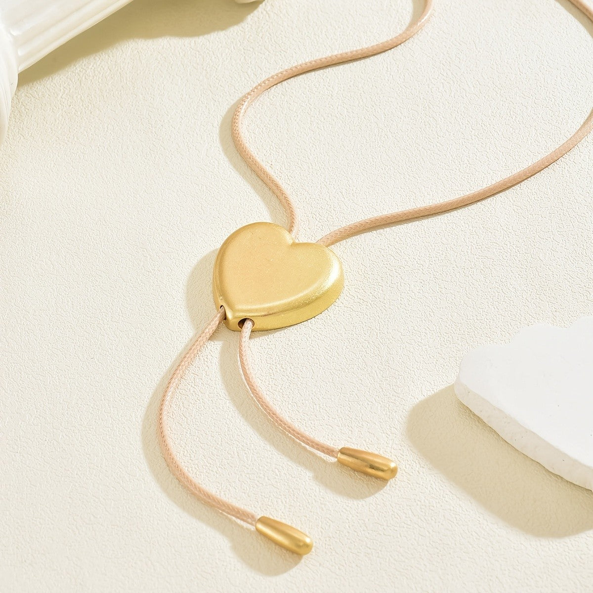 Heart Lariat Rope Necklace