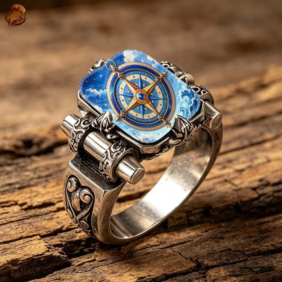 Starry Sea Compass Ring