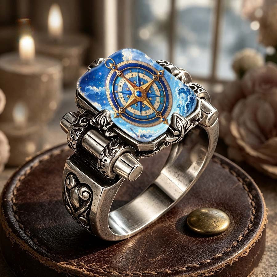 Starry Sea Compass Ring
