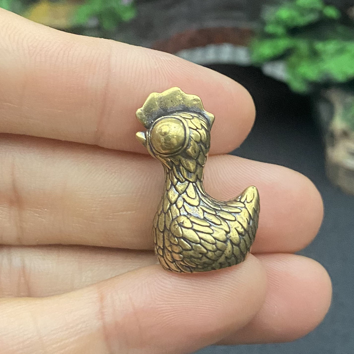 Brass Rooster Figurine