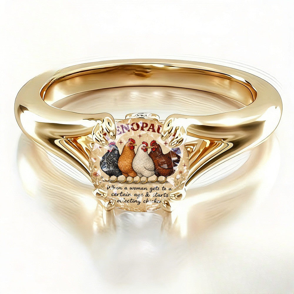 Hen Flock Statement Ring