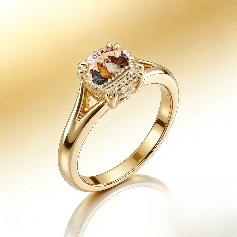 Hen Flock Statement Ring