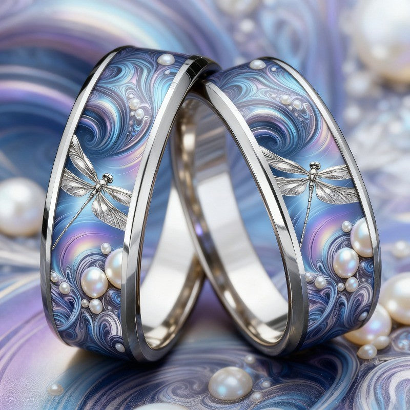 Dragonfly Swirl Resin Ring