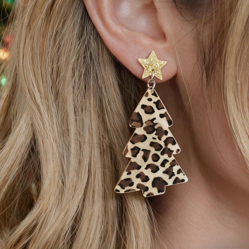 Leopard Tree Earrings