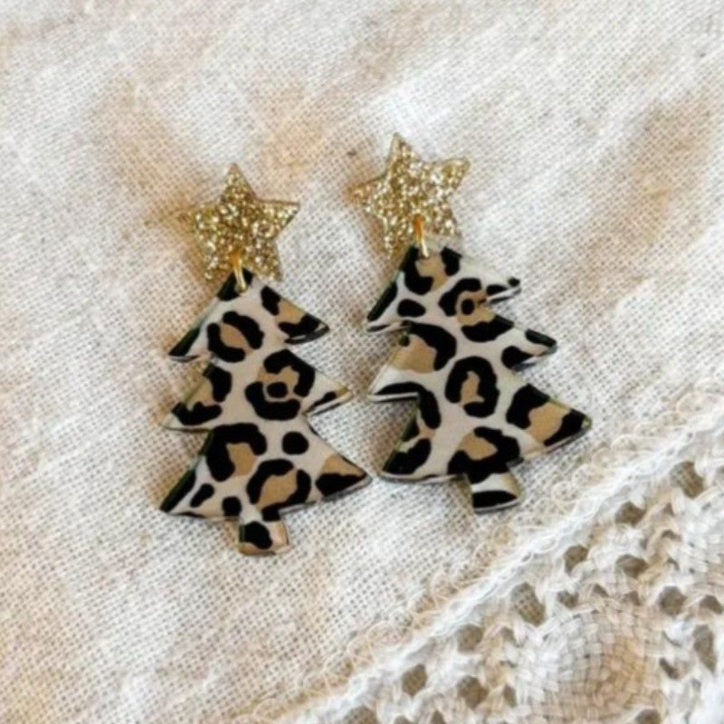 Leopard Tree Earrings