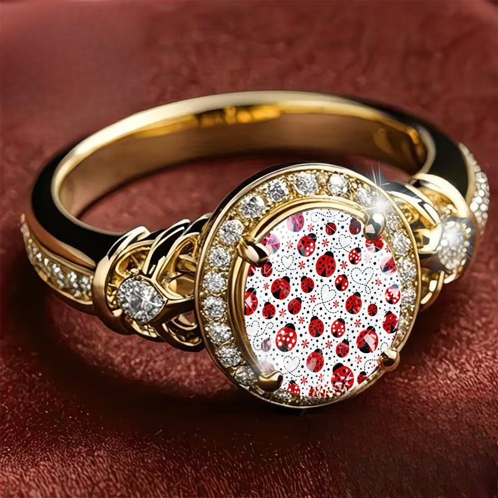 Ladybug Statement Ring