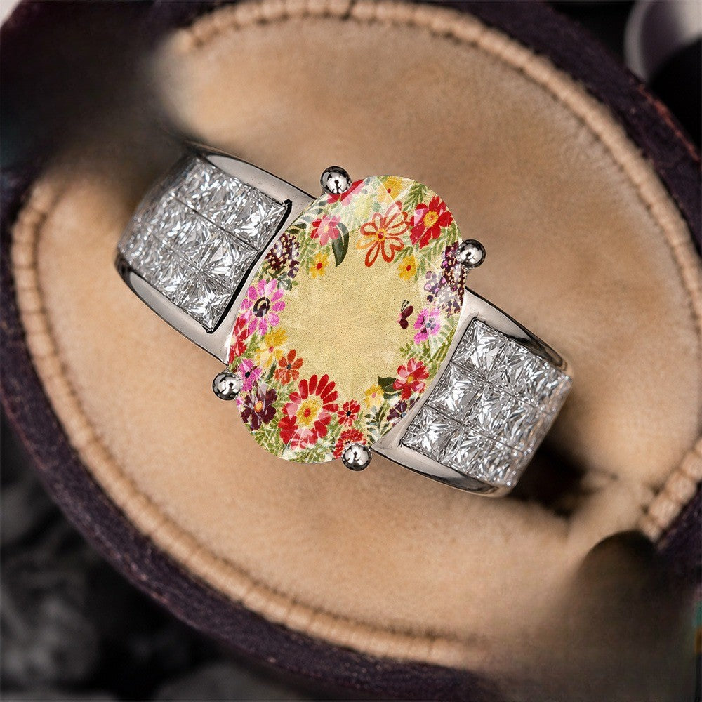 Floral Garden Oval Ring