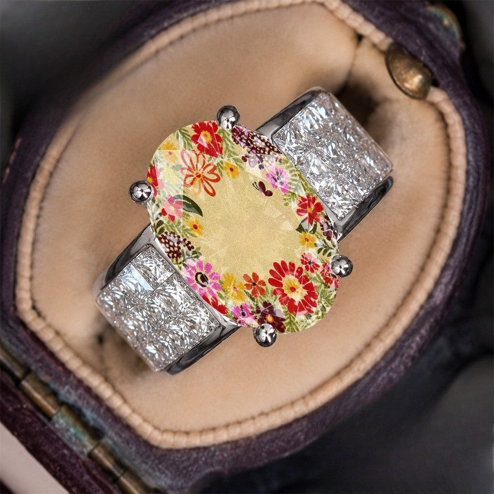 Floral Garden Oval Ring