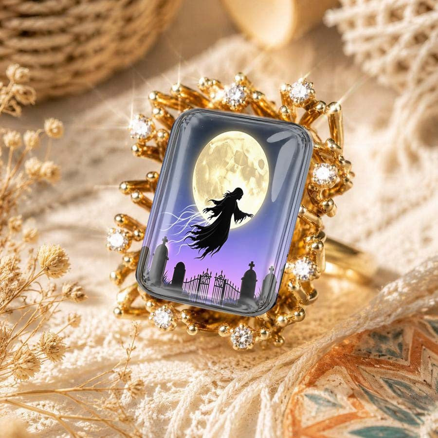 Moonlit Ghost Rectangular Ring