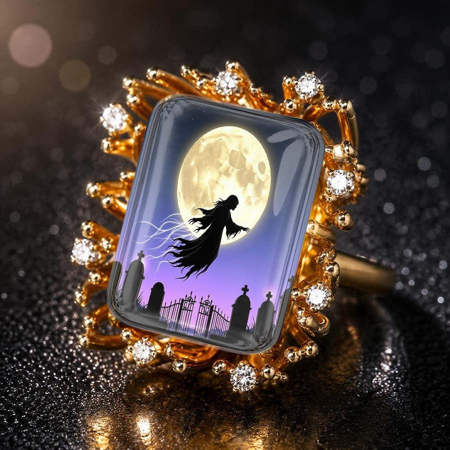 Moonlit Ghost Rectangular Ring