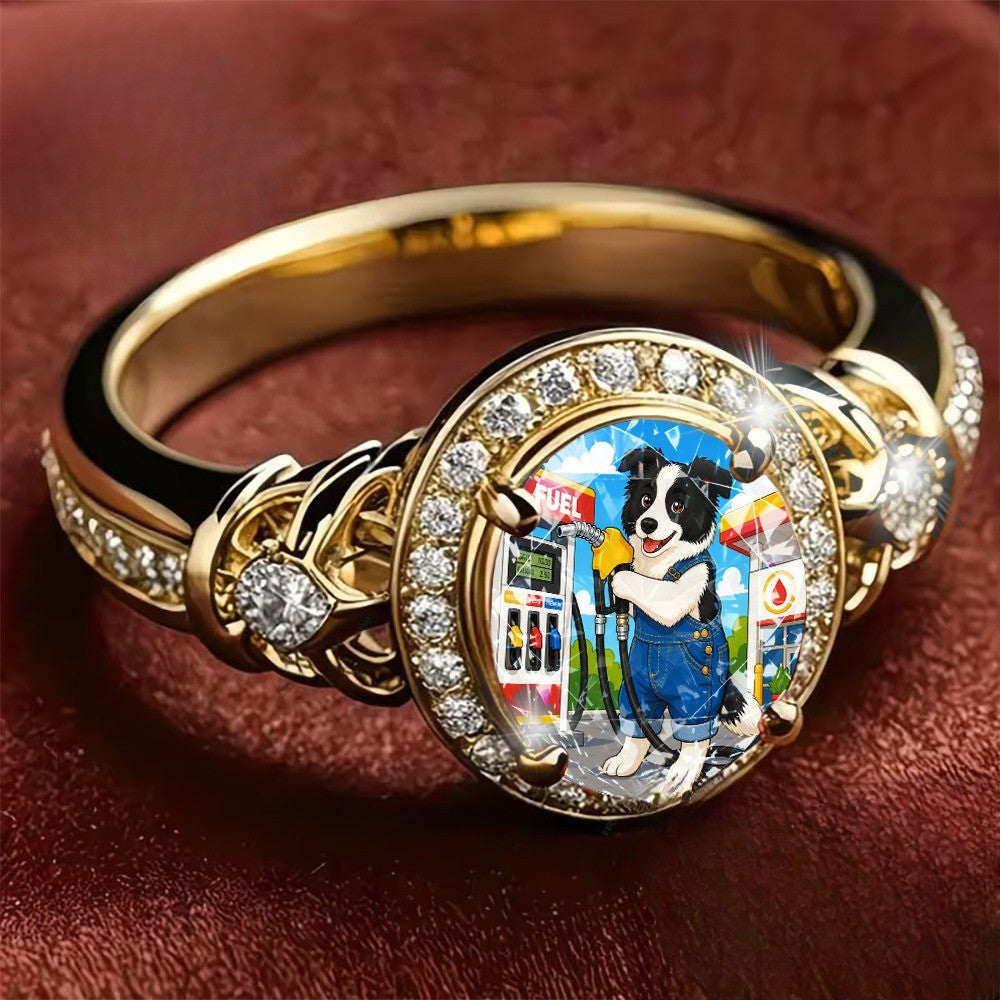 Cartoon Dog Statement Ring