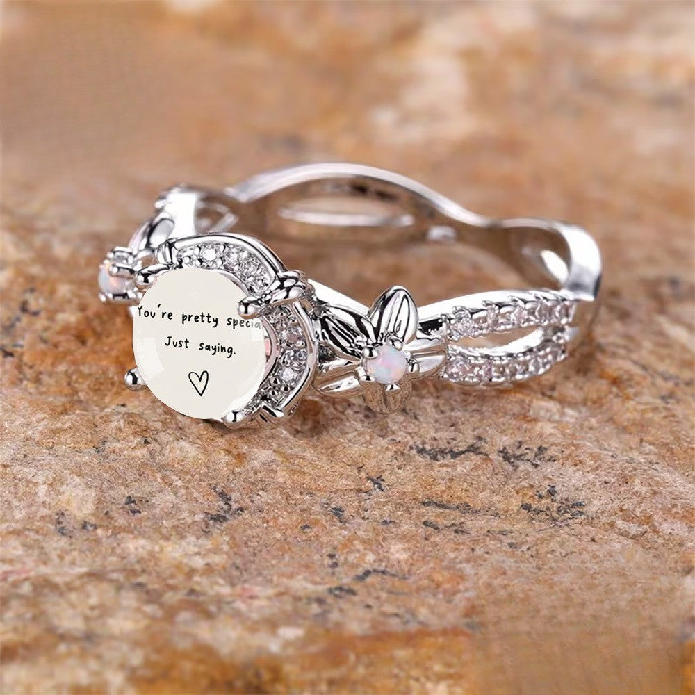 Twisted Band Message Ring