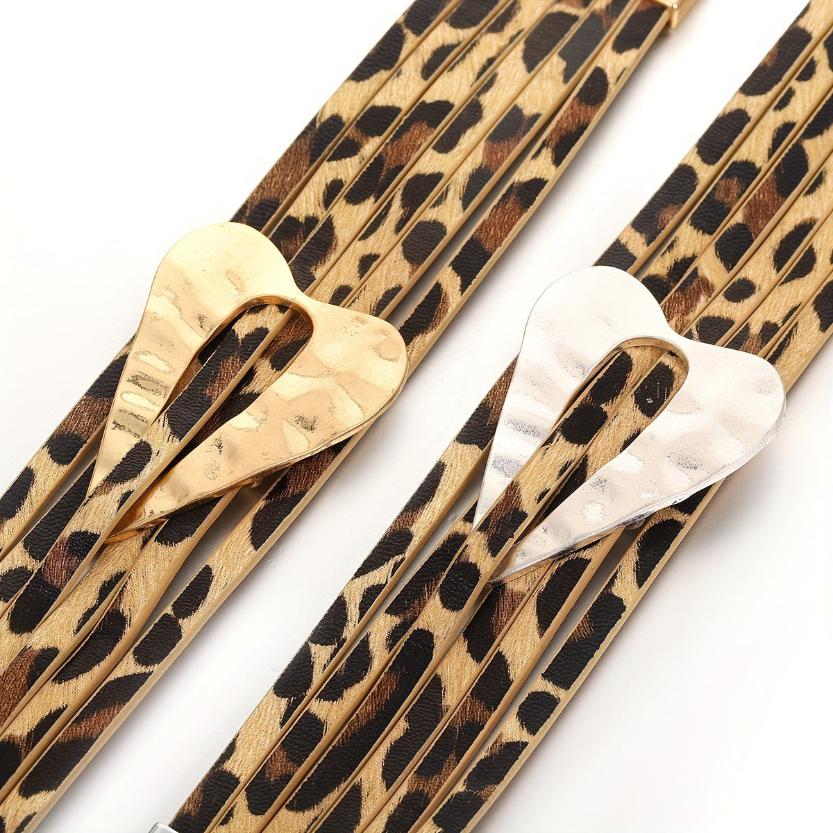 Leopard Heart Wrap Bracelet