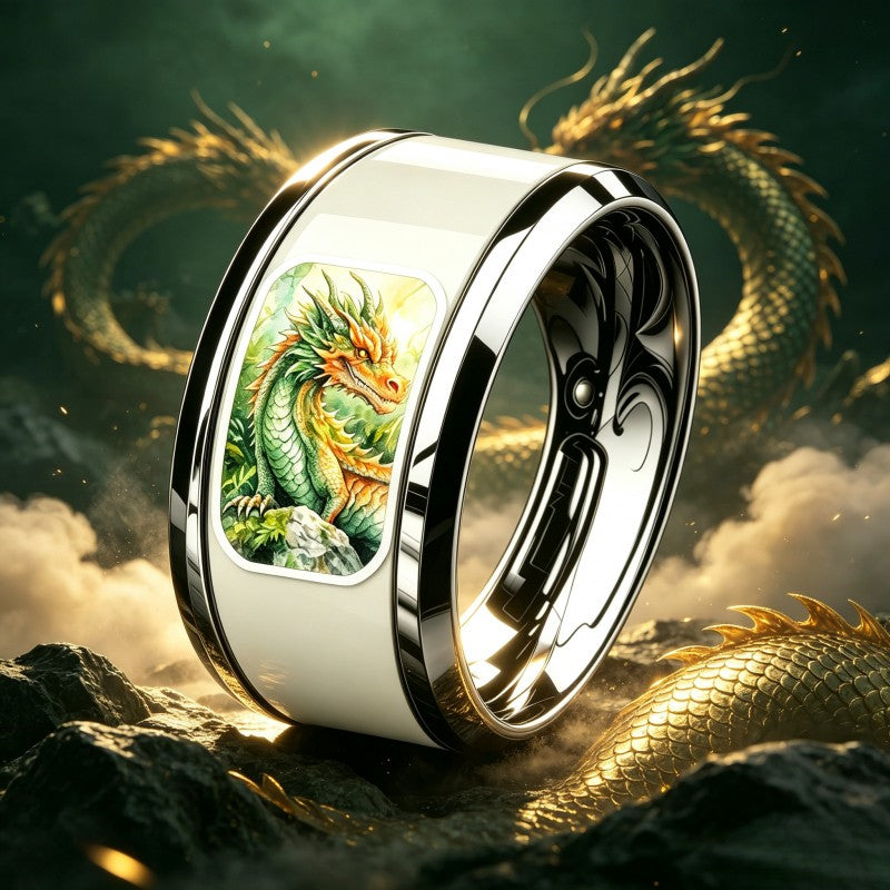 Dragon Resin Inlay Ring