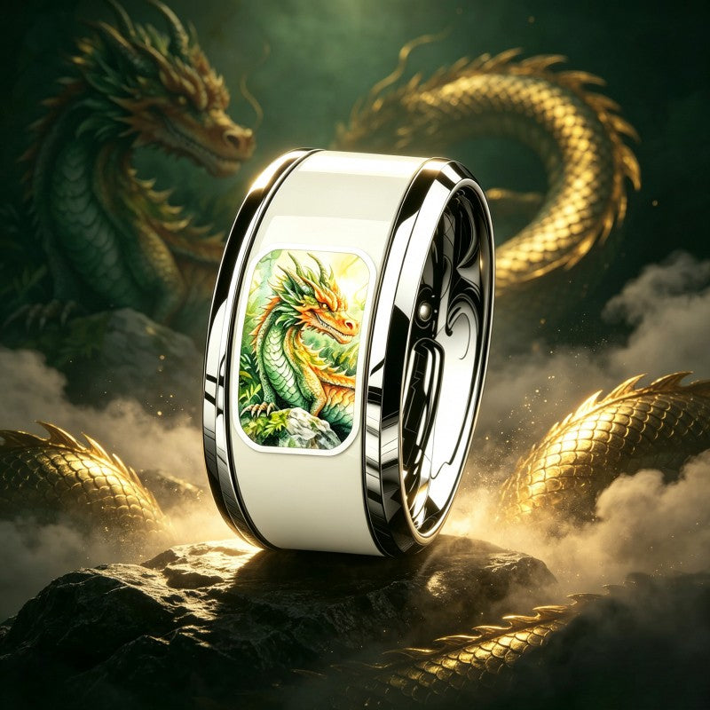 Dragon Resin Inlay Ring
