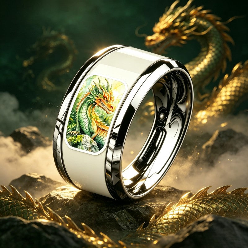 Dragon Resin Inlay Ring
