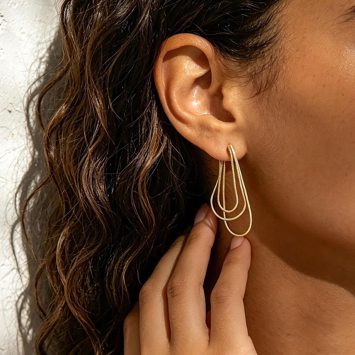 Layered Open Loop Earrings