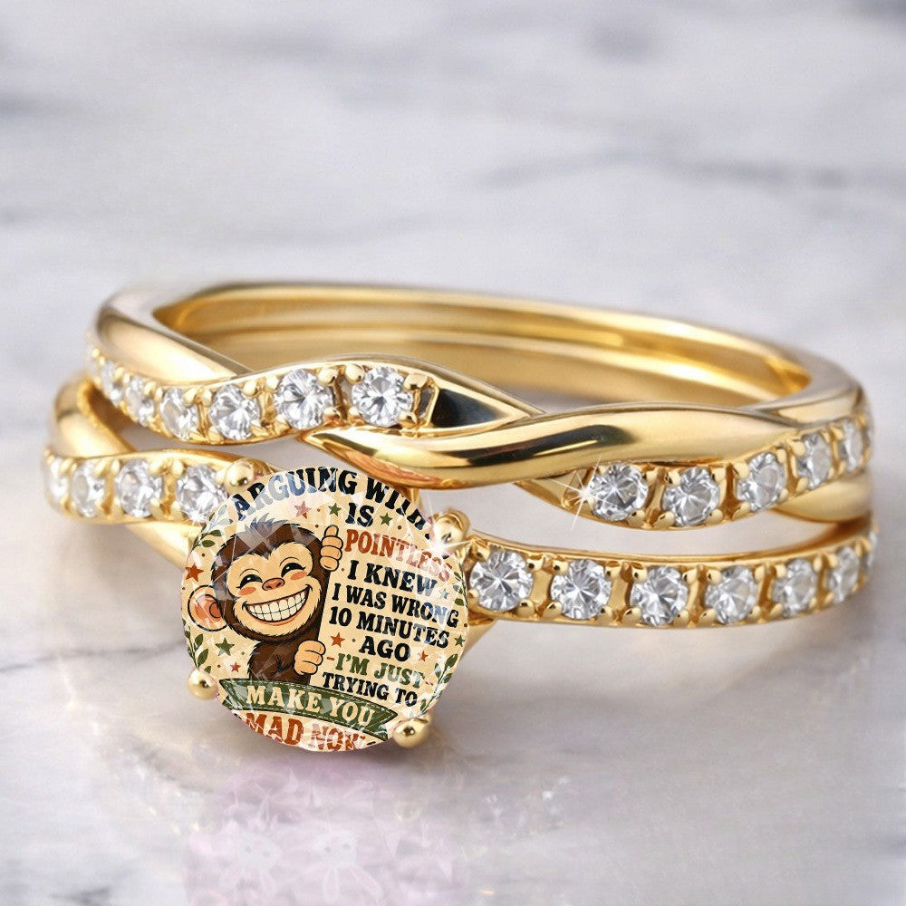Twisted Monkey Charm Ring