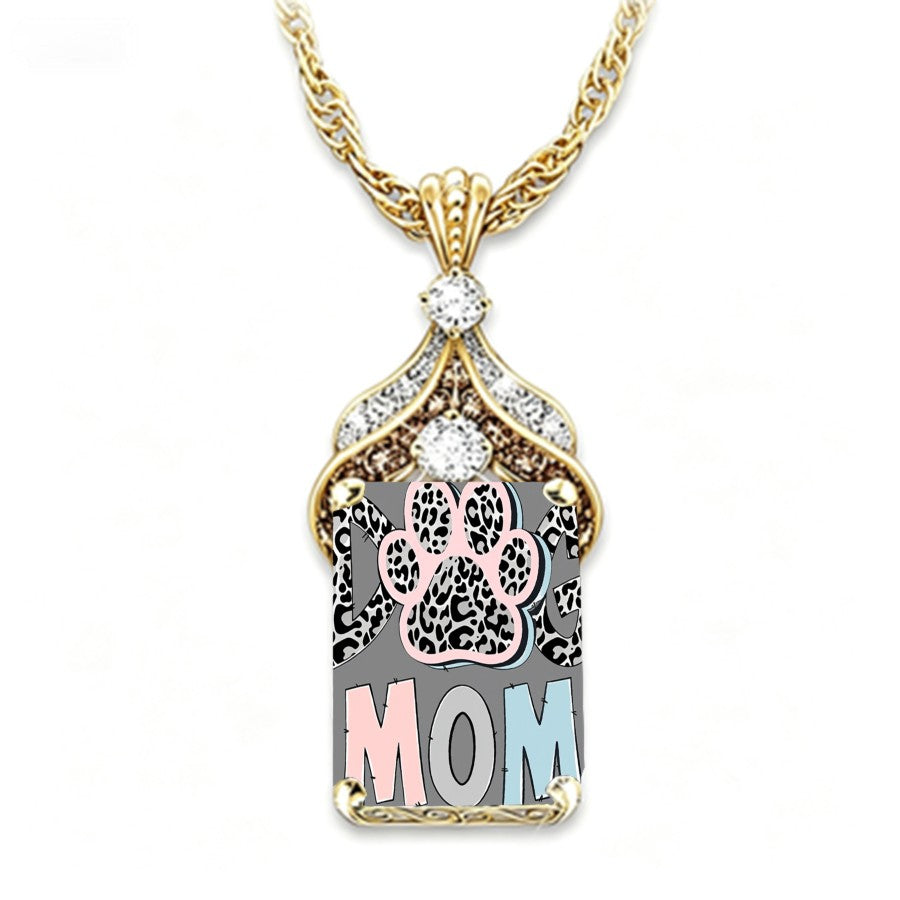 Leopard Paw Mom Necklace