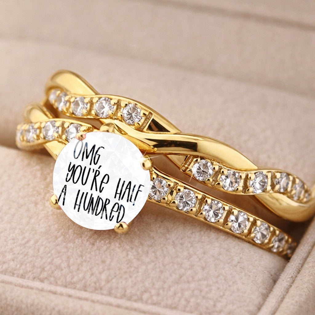 Twisted Crystal Half Hundred Ring
