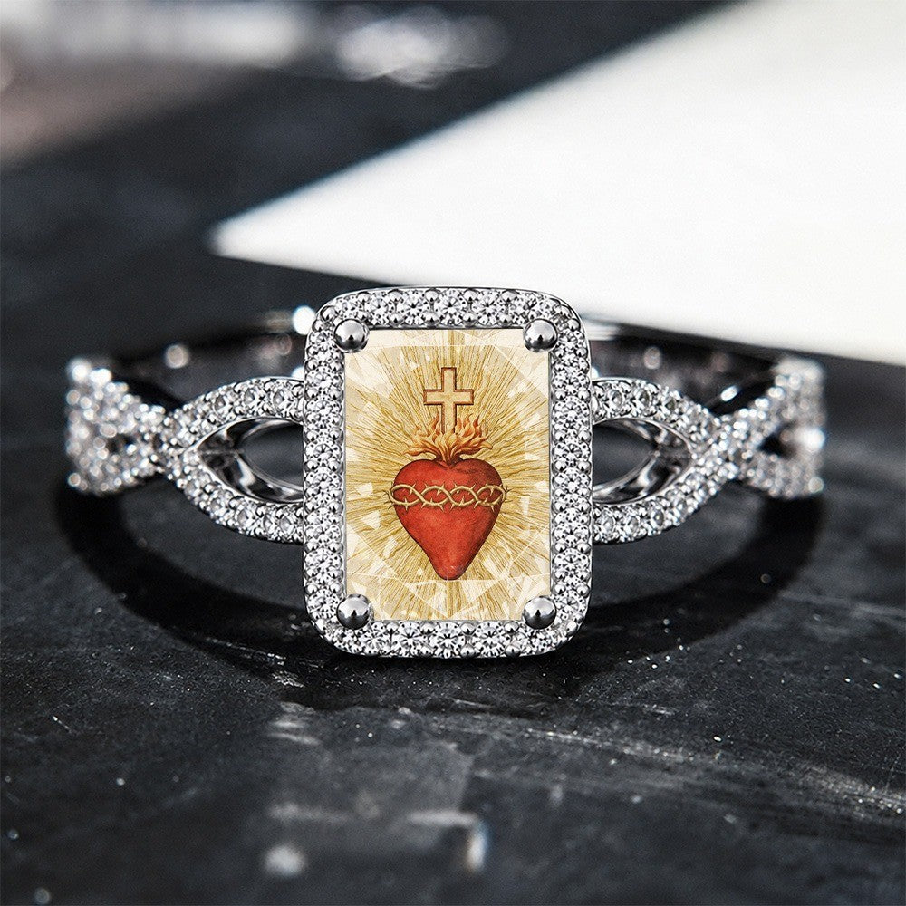 Sacred Heart Square Ring