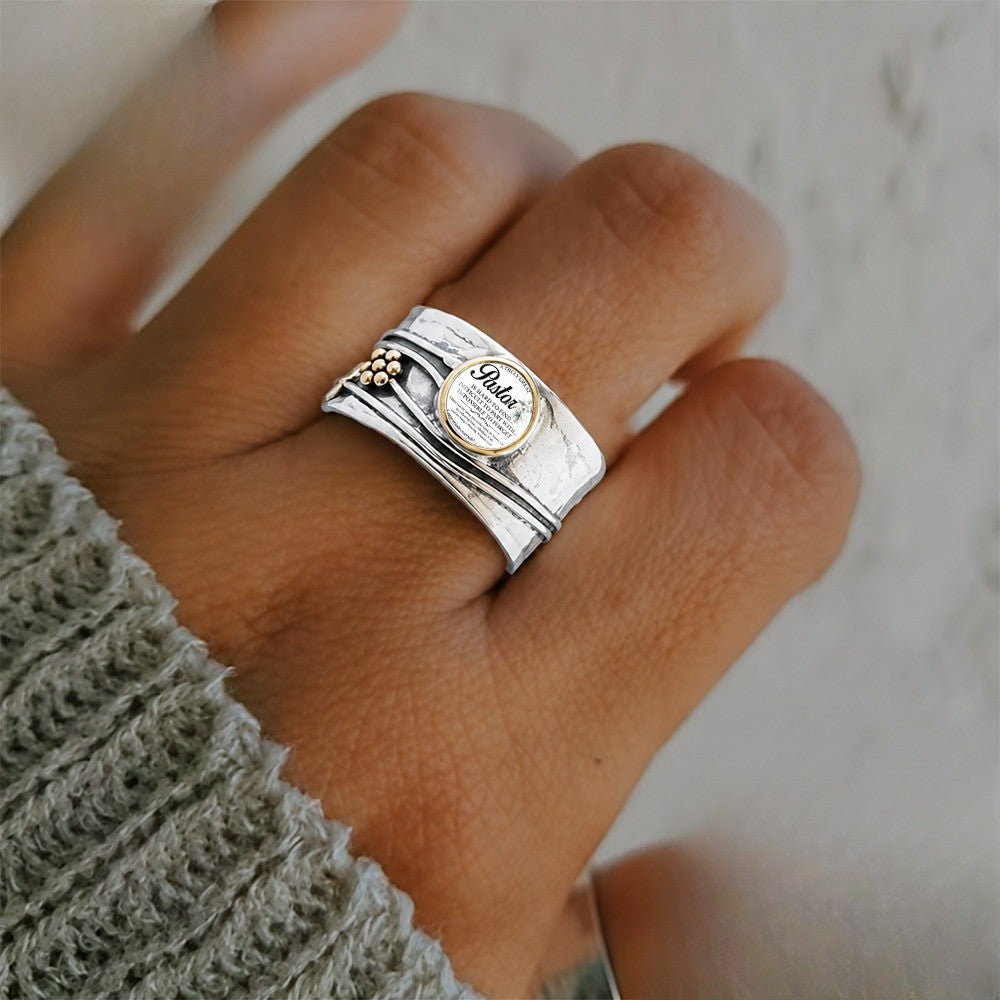 Pastor Quote Statement Ring