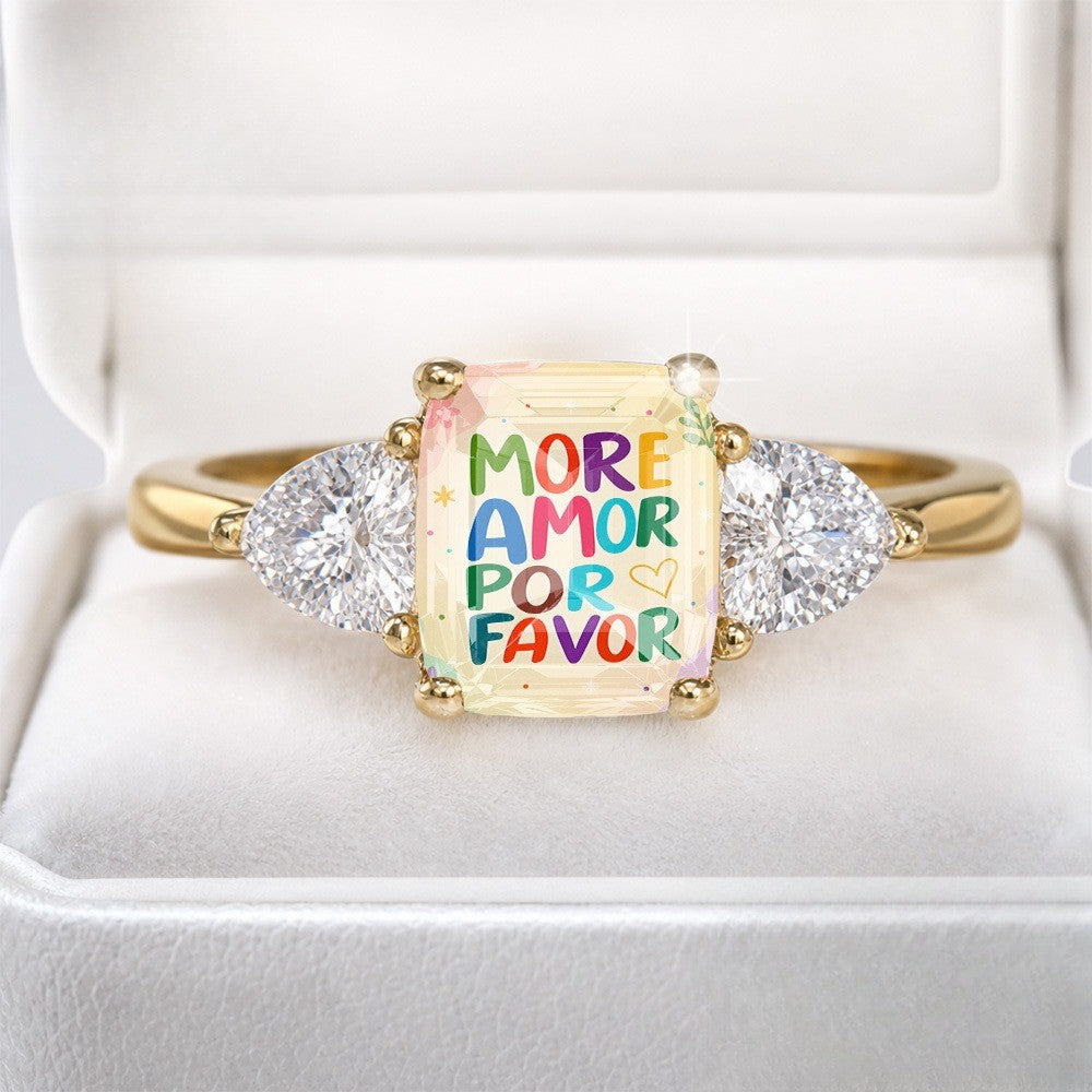 Colorful Amor Por Favor Ring