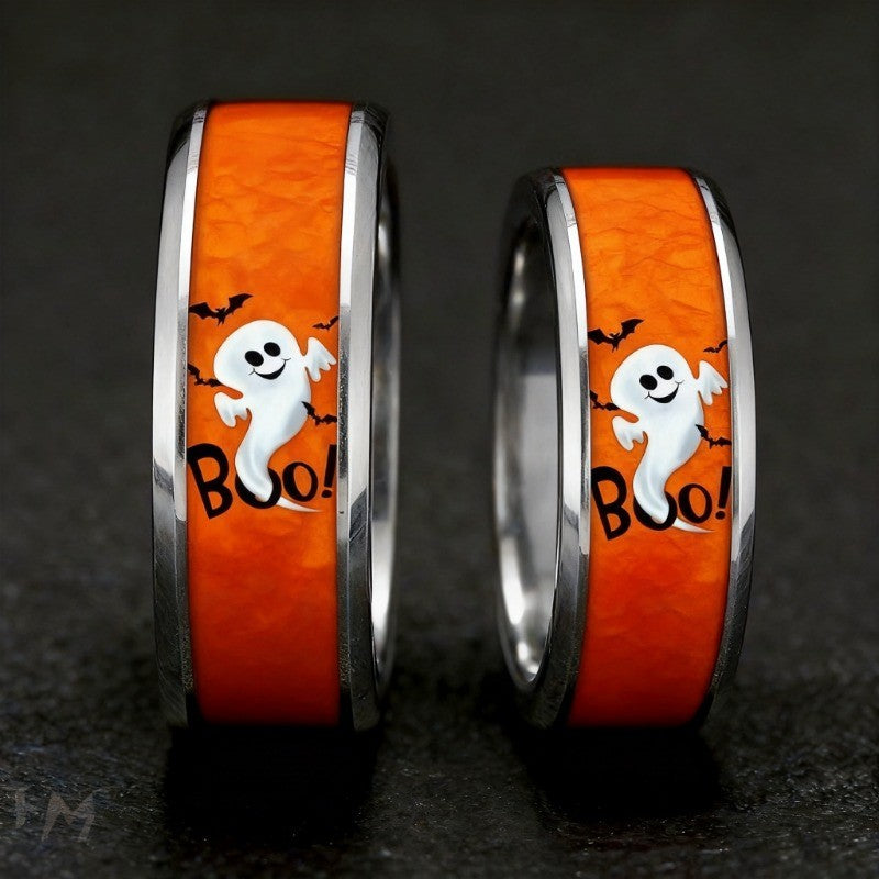 Orange Ghost Statement Ring