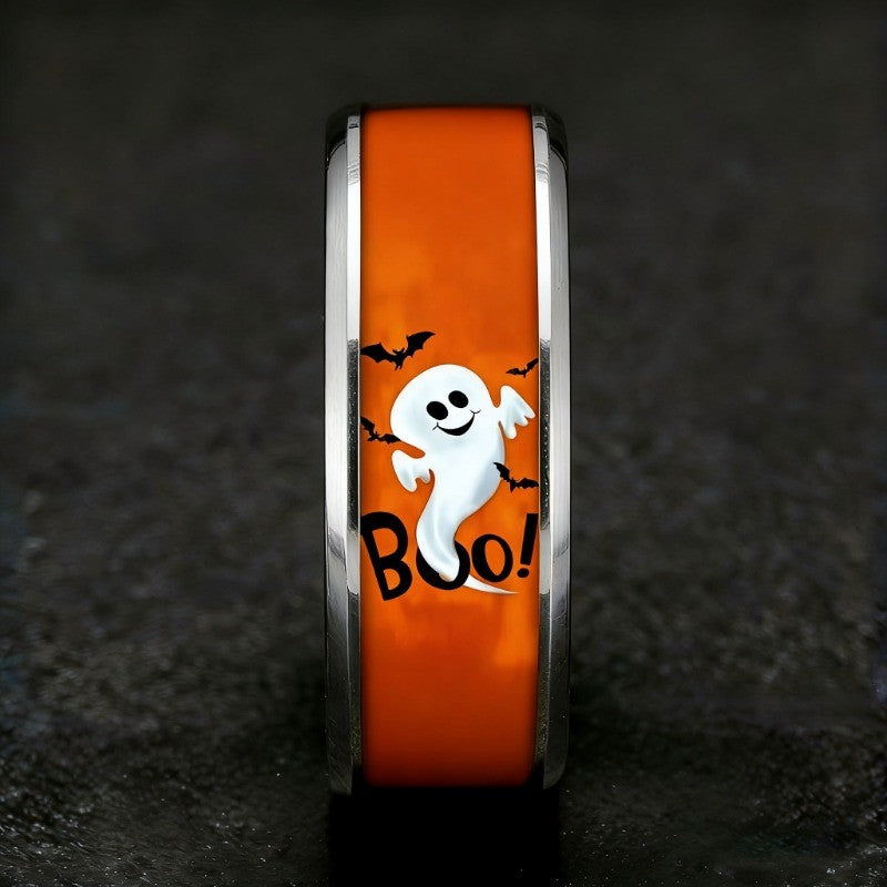 Orange Ghost Statement Ring