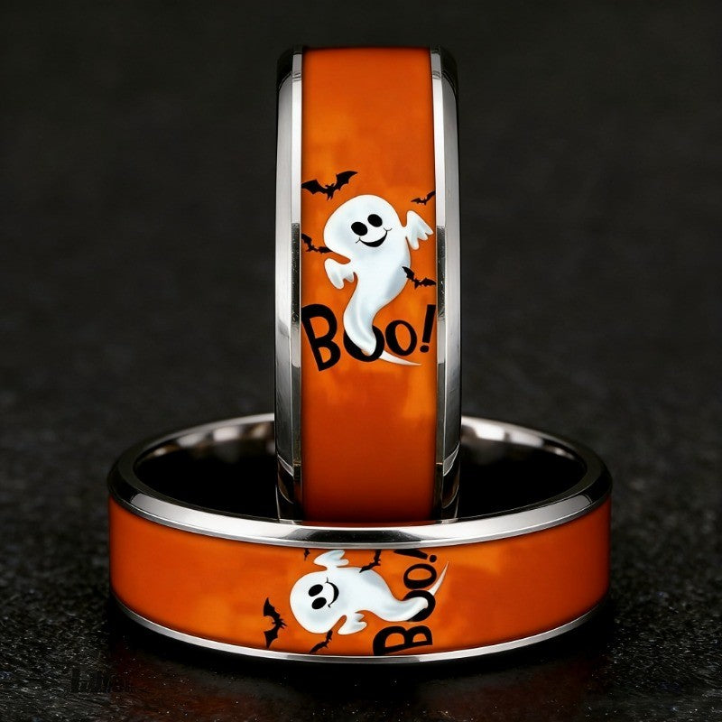 Orange Ghost Statement Ring