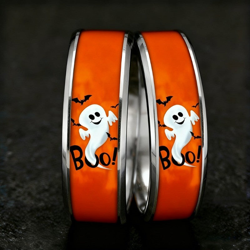 Orange Ghost Statement Ring