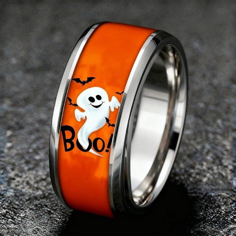 Orange Ghost Statement Ring