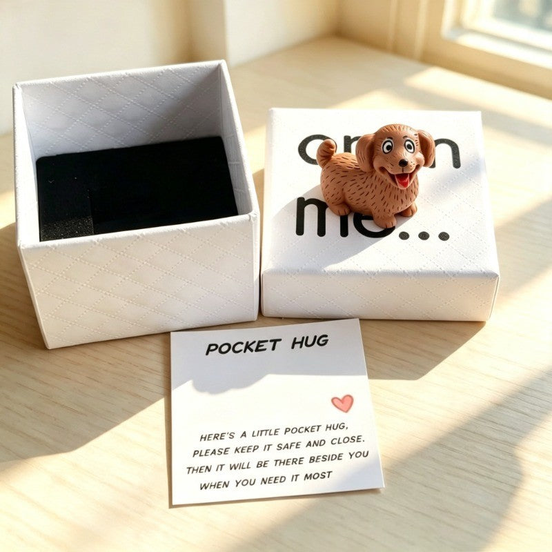 Smiling Puppy Pocket Hug Box
