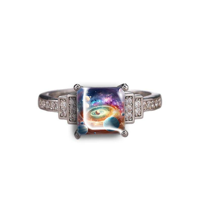 Cosmic Planets Square Ring