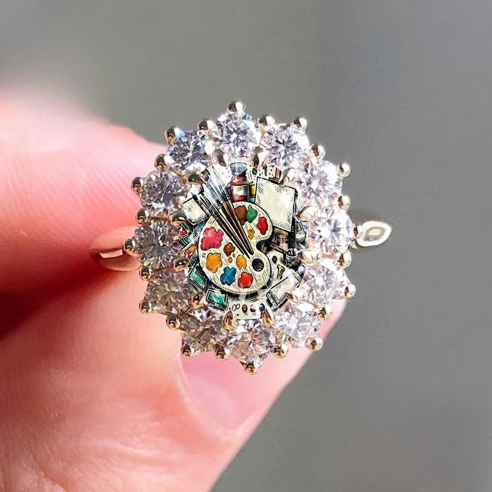 Artist Palette Statement Ring