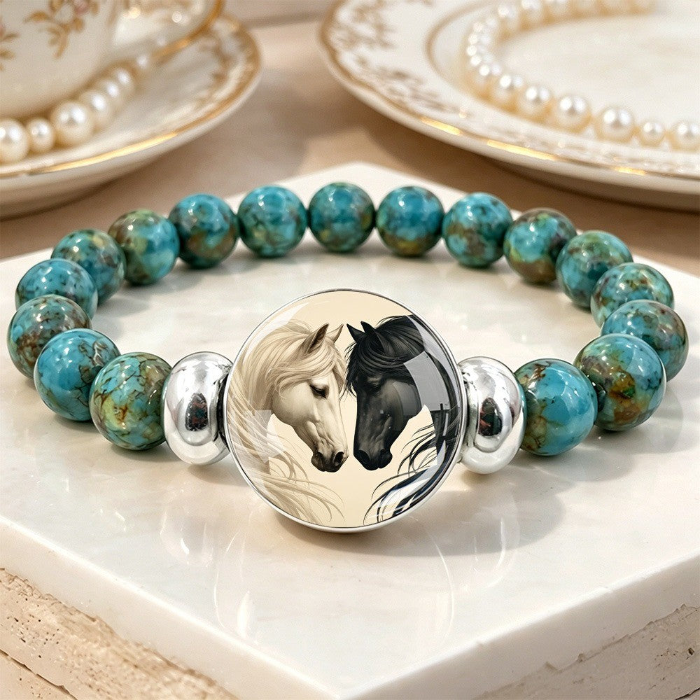 Turquoise Horse Portrait Bracelet