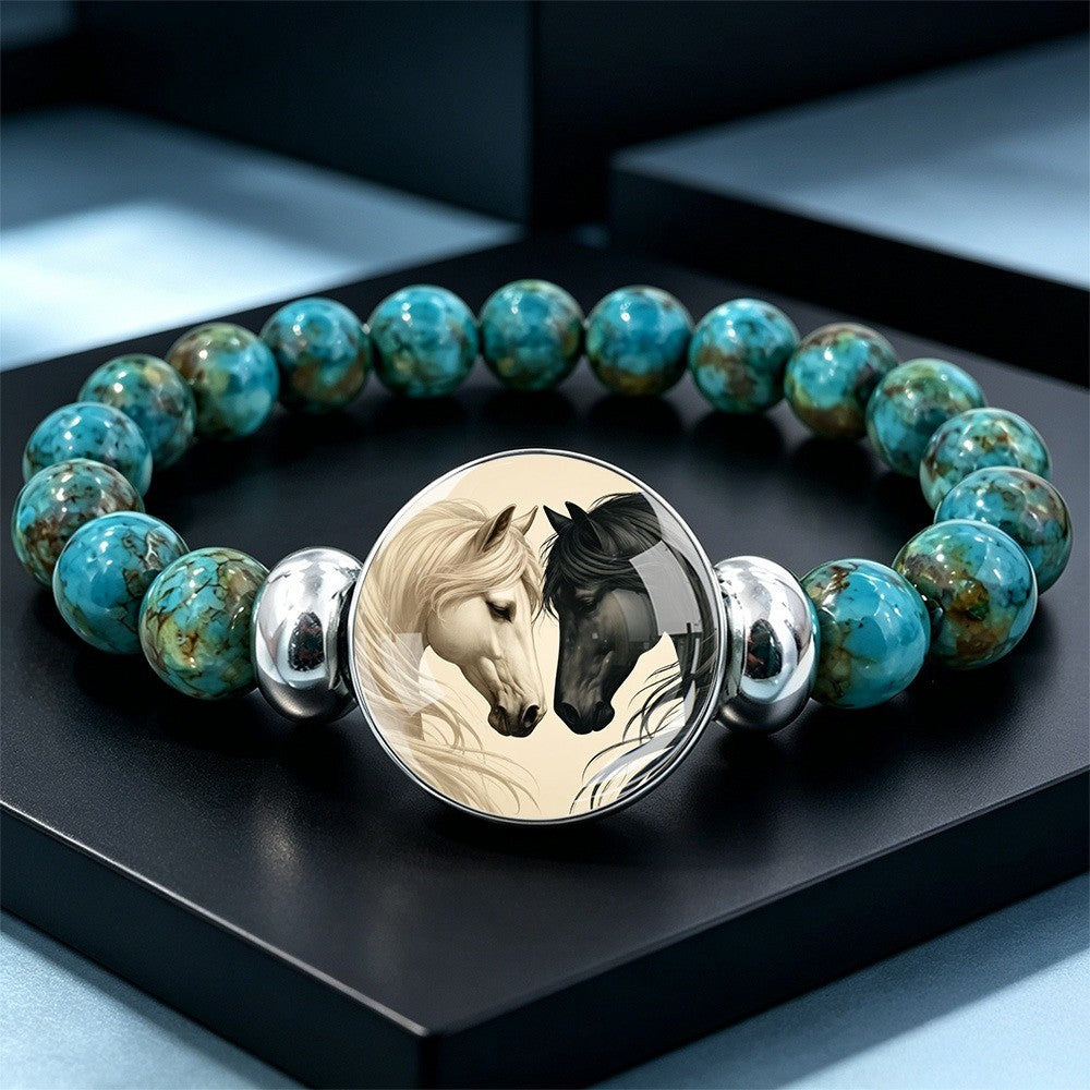 Turquoise Horse Portrait Bracelet