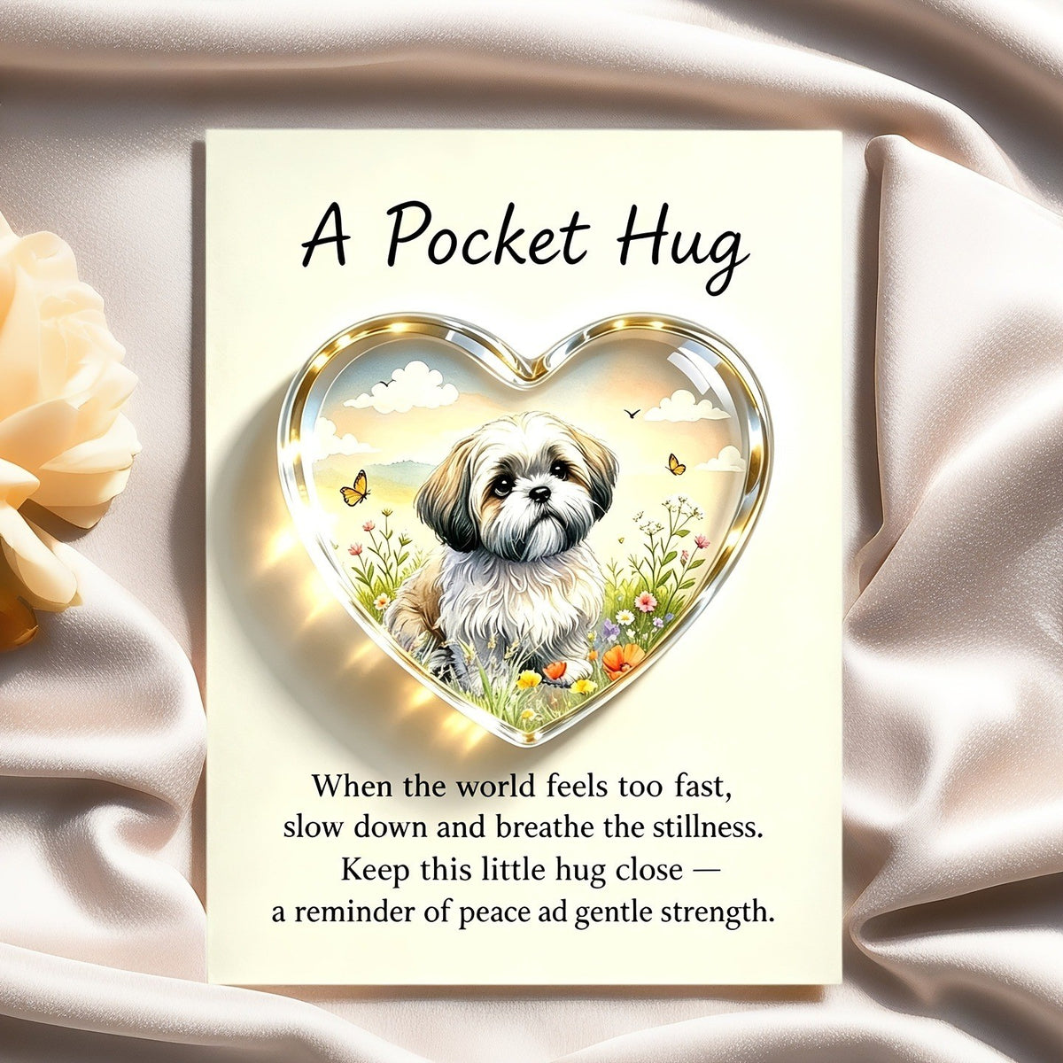 Heart Dog Pocket Hug Card