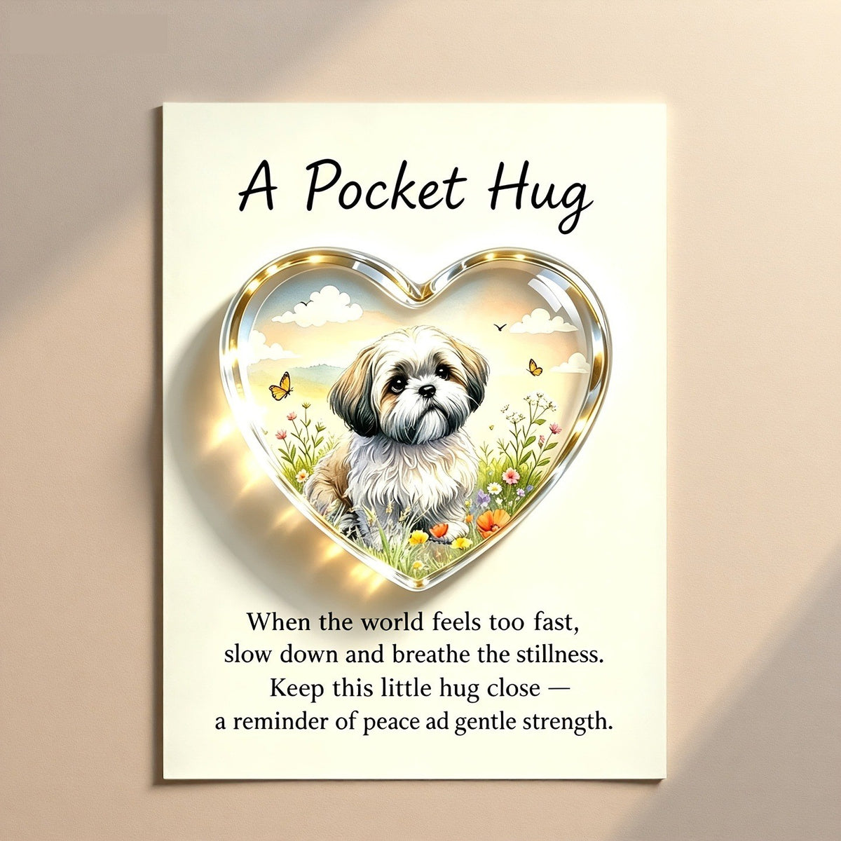 Heart Dog Pocket Hug Card