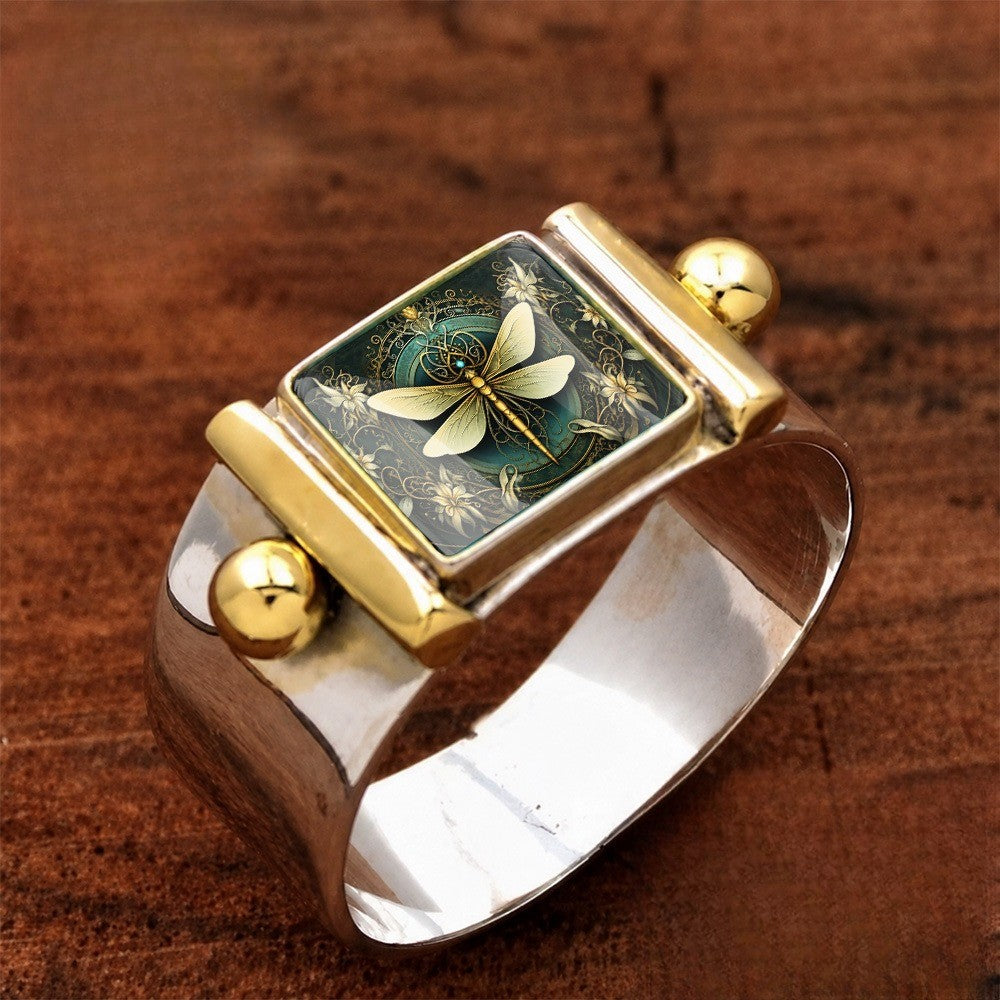 Dragonfly Square Cuff Ring
